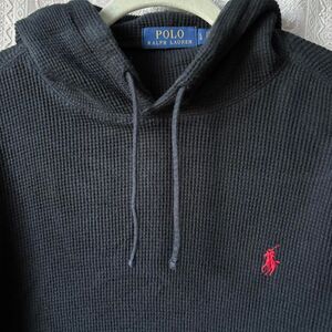 Polo Ralph Lauren Women's Black Waffle Knit Hoodie